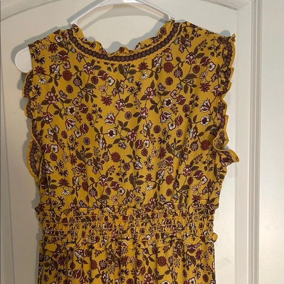 Max Studio Yellow Floral Midi Dress - Picture 7 of 7